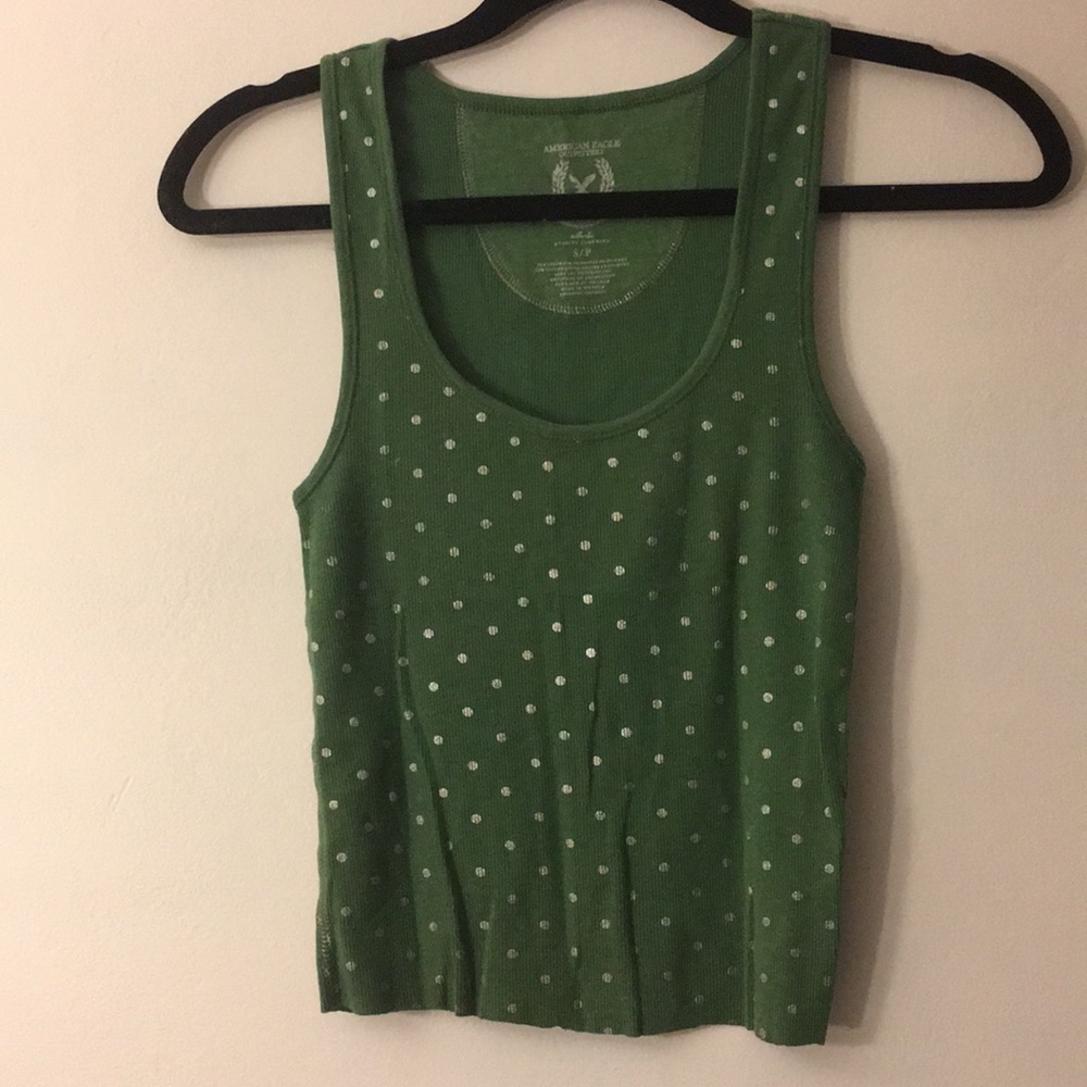 NWOT silver metallic polka dot crop top